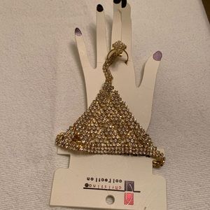 Sparkling Connected Ring-Bracelet